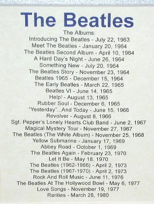 THE BEATLES - MATTED BIOGRAPHY ART