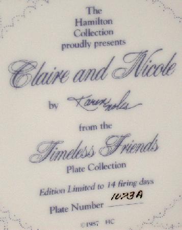 HAMILTON COLLECTOR PLATE -