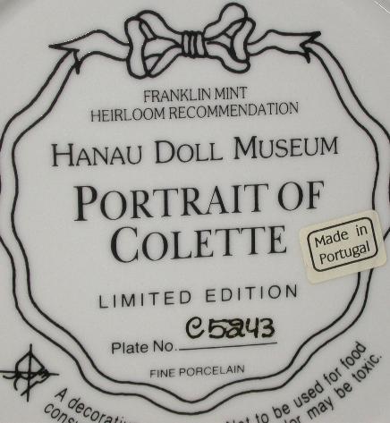 FRANKLIN MINT COLLECTOR PLATE -