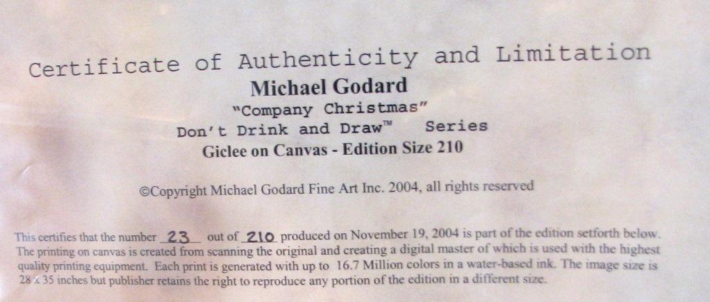 MICHAEL GODARD GICLEE - THE CHRISTMAS PARTY