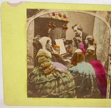 OLD HAND COLORED STEREOVIEW
