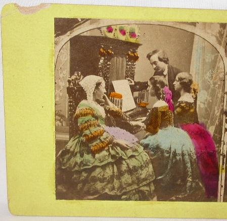 OLD HAND COLORED STEREOVIEW
