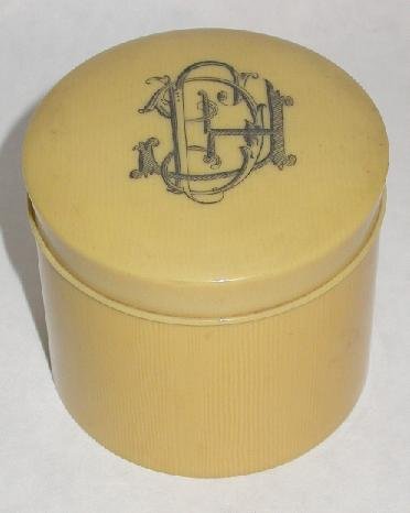 FRENCH IVORY (CELLULOID) ROUND BOX