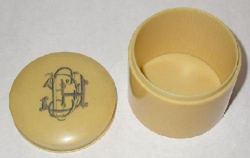 FRENCH IVORY (CELLULOID) ROUND BOX