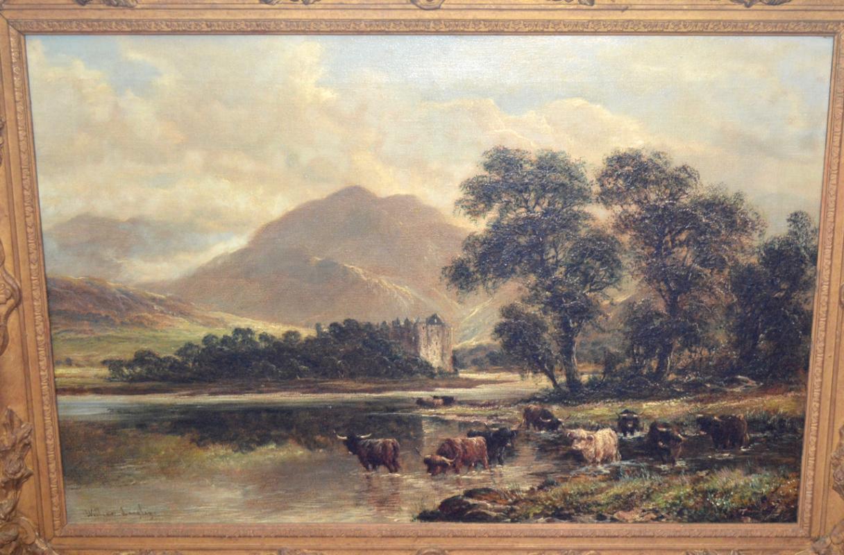 WILLIAM LANGLEY - OIL ON CANVAS IN BEAUTIFUL ORNATE FRAME
