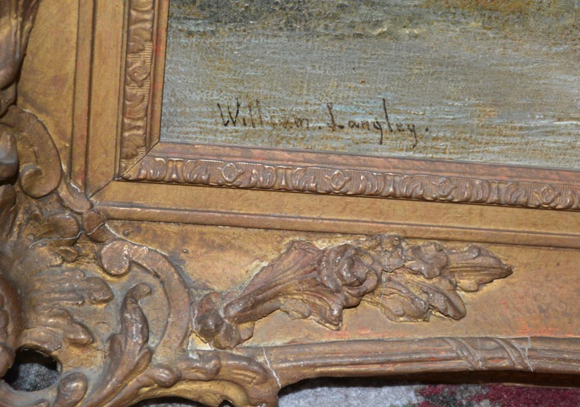 WILLIAM LANGLEY - OIL ON CANVAS IN BEAUTIFUL ORNATE FRAME