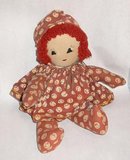 HAND MADE CLOTH DOLL WITH STITCHED FACE