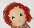 HAND MADE CLOTH DOLL WITH STITCHED FACE