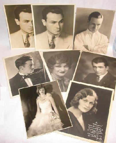 LOT OF EIGHT PHOTOS - 1930s MOVIE ACTORS