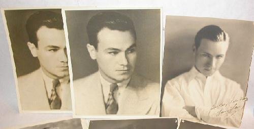 LOT OF EIGHT PHOTOS - 1930s MOVIE ACTORS