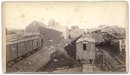 1883 TRAIN YARD CABINET PHOTO - CYCLONE AT ROCHESTER, MINN