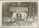 MINSTREL SHOW CAST PHOTO WITH BLACK FACE PERFORMERS