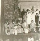 MINSTREL SHOW CAST PHOTO WITH BLACK FACE PERFORMERS