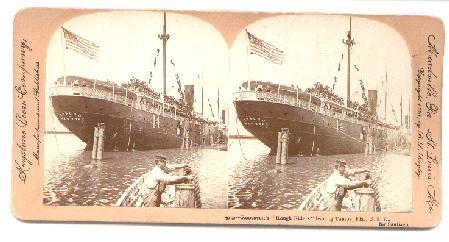 STEREOVIEW OF TEDDY ROOSEVELT & HIS ROUGH RIDERS