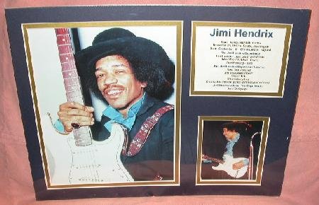 JIMI HENDRIX - MATTED BIOGRAPHY ART