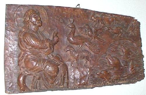 LATE 18th CENTURY CARVED RELIGIOUS PLAQUE