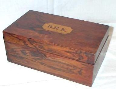 BEAUTIFUL ROSEWOOD BOX WITH INLAY WORK