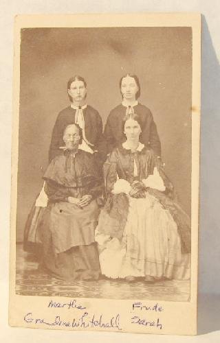 GREAT CDV OF FOUR CIVIL WAR ERA LADIES