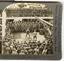 A FRIENDLY BOUT AMONG OUR BOYS, ON TRANSPORT RETURNING FROM FRANCE WWI- STEREOVIEW