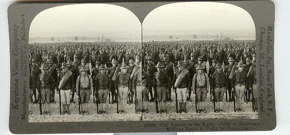 WORLD WAR I STEREOVIEW - ANSWER TO THE KAISER