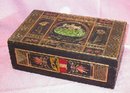 OUTSTANDING INLAID STRAW DECORATED BOX FROM AUSTRIA