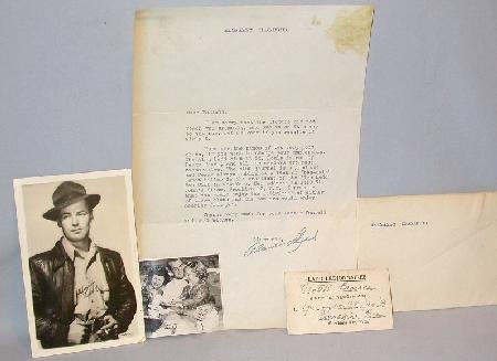 ALAN LADD AUTOGRAPHED MEMORABILIA