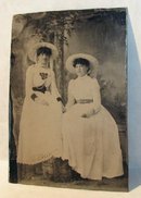 SISTERS?? - 1870s TINTYPE PHOTOGRAPH
