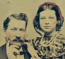 FATHER AND DAUGHTER - 1860s TINTYPE PHOTOGRAPH