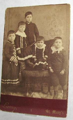 GREAT CABINET PHOTO - FIVE VICTORIAN CHILDREN!