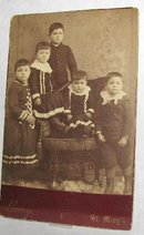 GREAT CABINET PHOTO - FIVE VICTORIAN CHILDREN!
