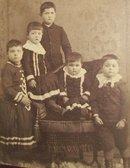 GREAT CABINET PHOTO - FIVE VICTORIAN CHILDREN!