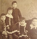 GREAT CABINET PHOTO - FIVE VICTORIAN CHILDREN!