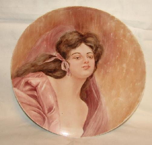HAND PAINTED LIMOGE PORTRAIT PLATE