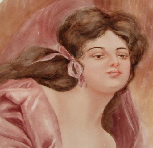 HAND PAINTED LIMOGE PORTRAIT PLATE