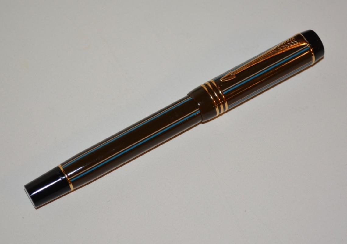 Parker - Duofold Chocolate Pinstripe Rollerball Pen