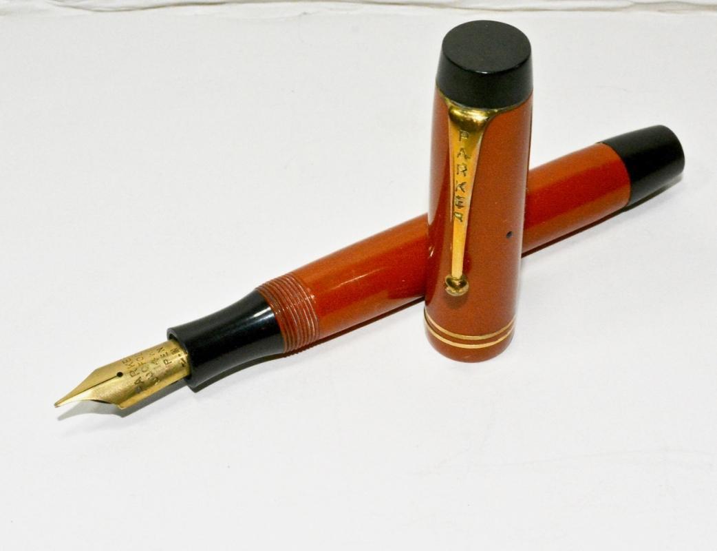 Parker Duofold Sr Streamlined Big Red Fountain Pen