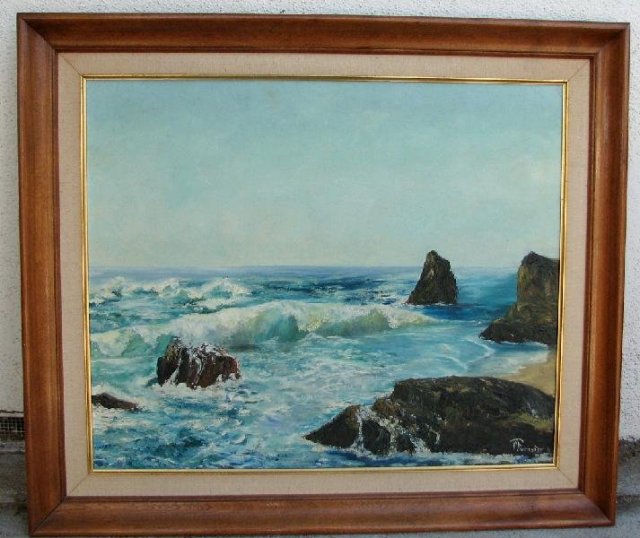 OIL ON CANVAS SEASCAPE