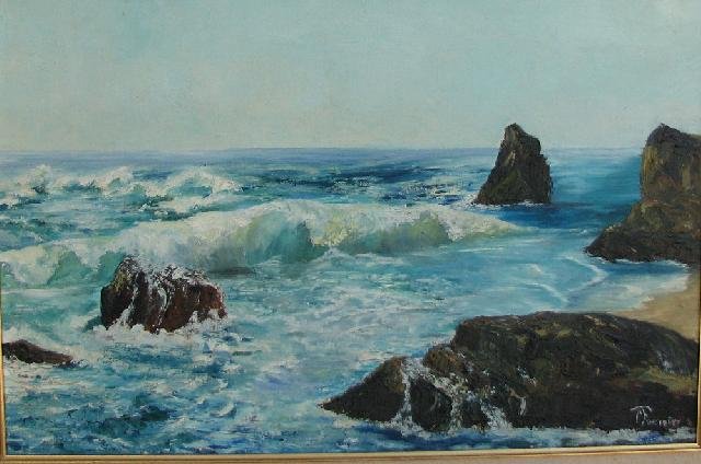 OIL ON CANVAS SEASCAPE