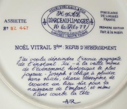 LIMOGES CHRISTMAS COLLECTOR PLATE