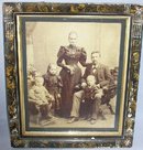 LARGE FAMILY PHOTOGRAPH IN GREAT VICTORIAN FRAME!!