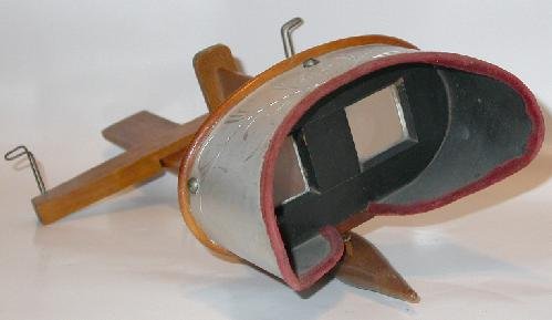 LOVELY ETCHED METAL HOOD STEREOSCOPE