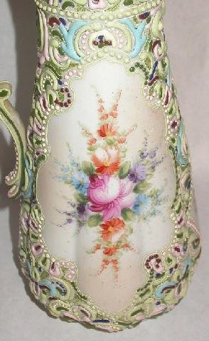 OUTSTANDING ENAMELED VICTORIAN CHOCOLATE POT