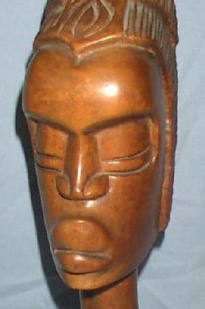 HAND CARVED AFRICAN BUST