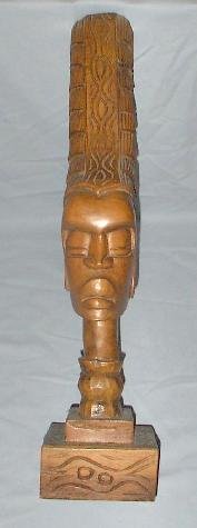 HAND CARVED AFRICAN BUST