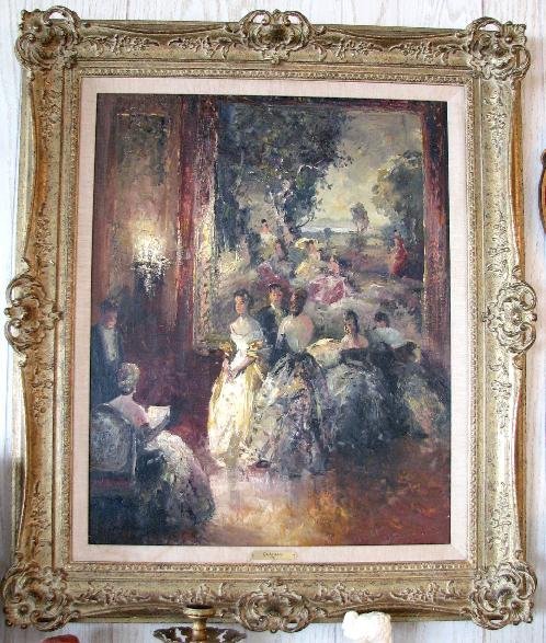 BEAUTIFUL OIL ON CANVAS BY LUDWIG GSCHOSMANN