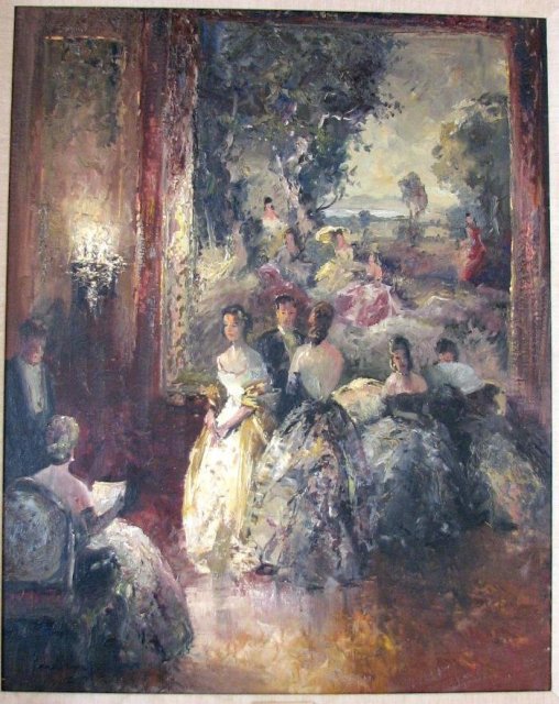 BEAUTIFUL OIL ON CANVAS BY LUDWIG GSCHOSMANN