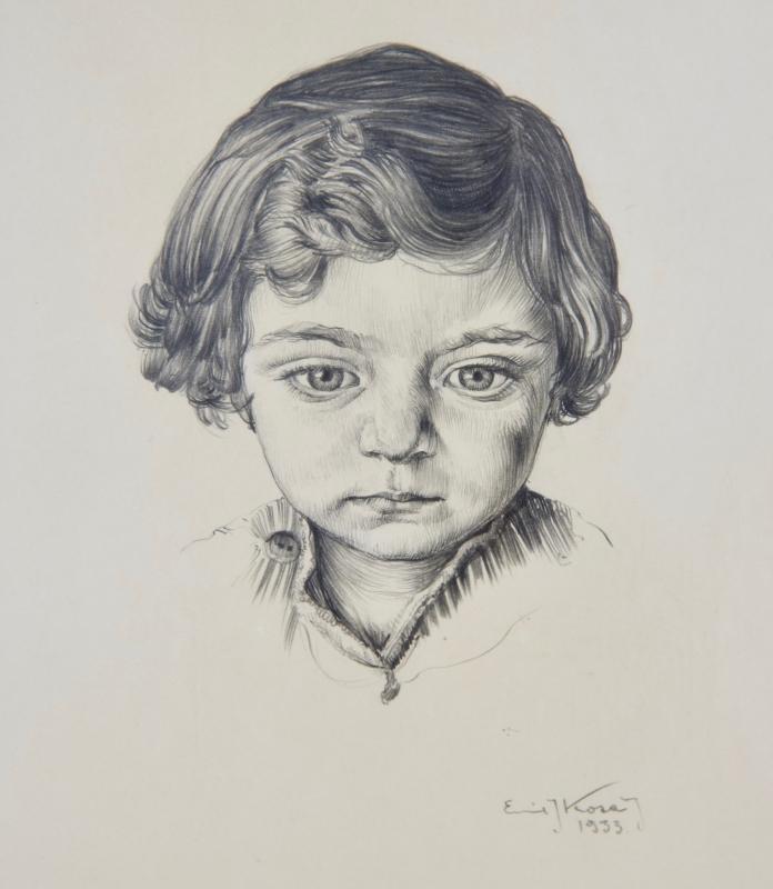 ORIGINAL EMIL KOSA JR. GRAPHITE (pencil) SKETCH