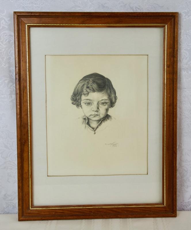 ORIGINAL EMIL KOSA JR. GRAPHITE (pencil) SKETCH