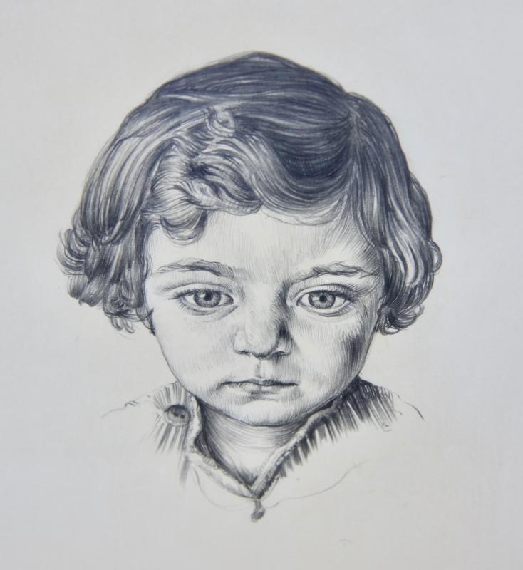 ORIGINAL EMIL KOSA JR. GRAPHITE (pencil) SKETCH