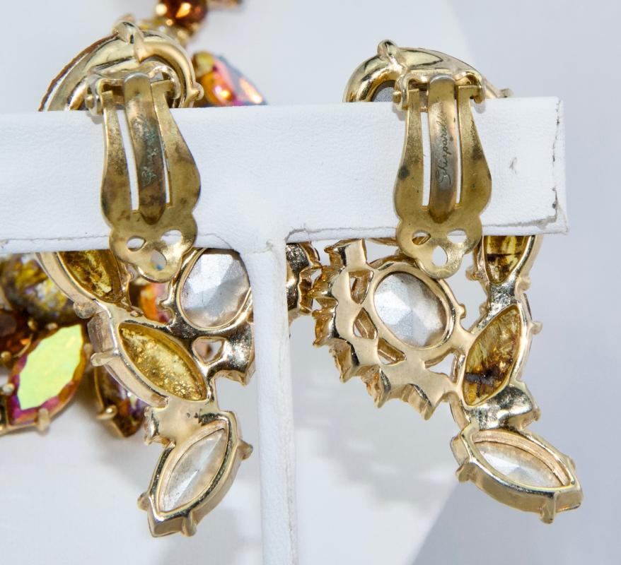 BEAUTIFUL VINTAGE SCHIAPARELLI NECKLACE AND EARRING SET